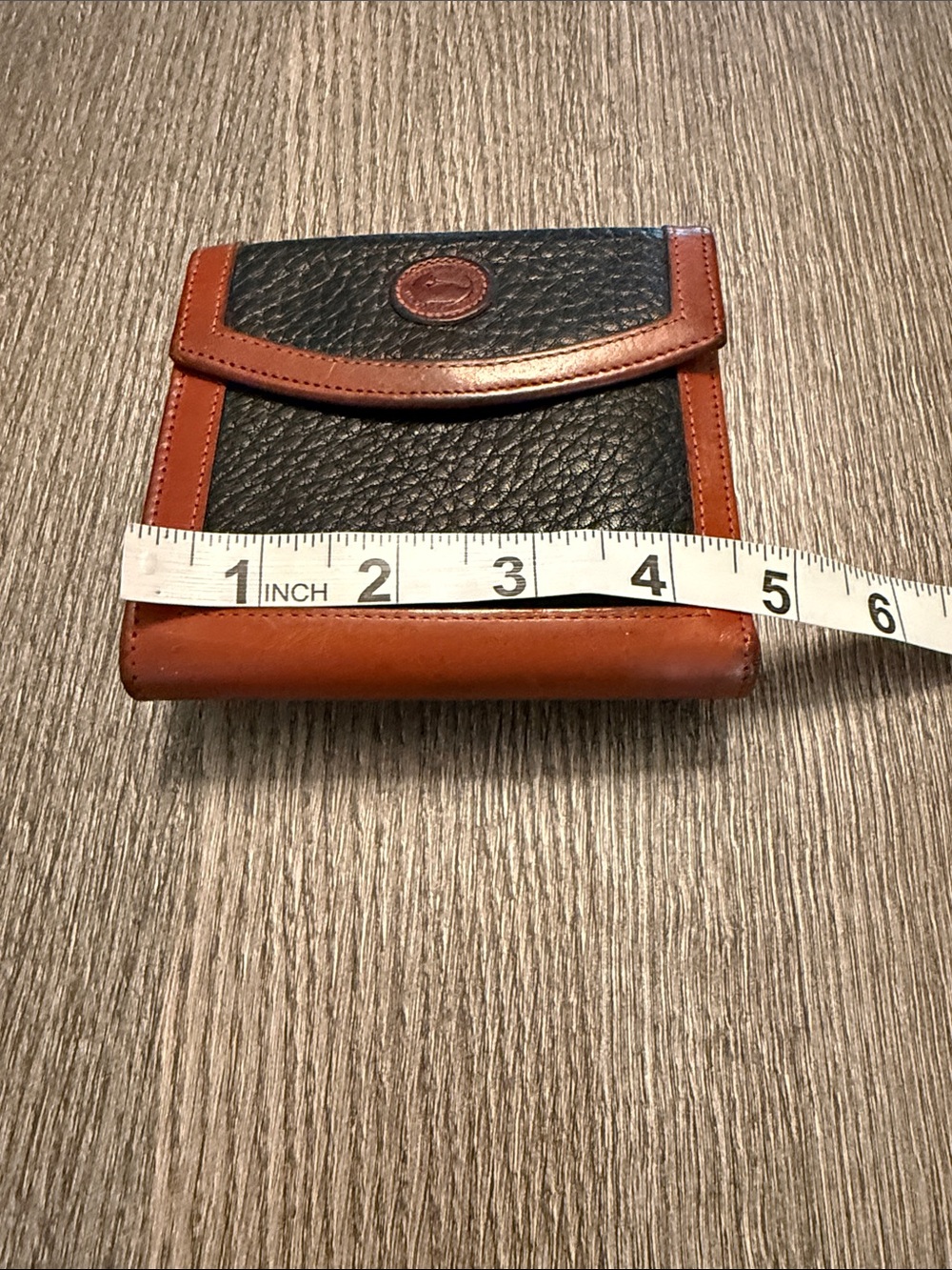 Dooney & Bourke Black and Brown Pebbled Leather Wallet - Picture 10 of 10